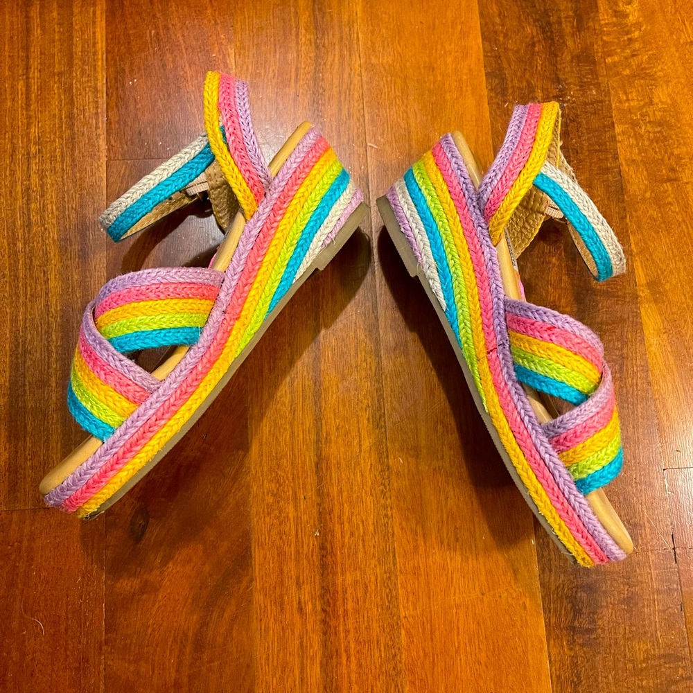 Girls Colorful Steve Madden Sandals Size 1